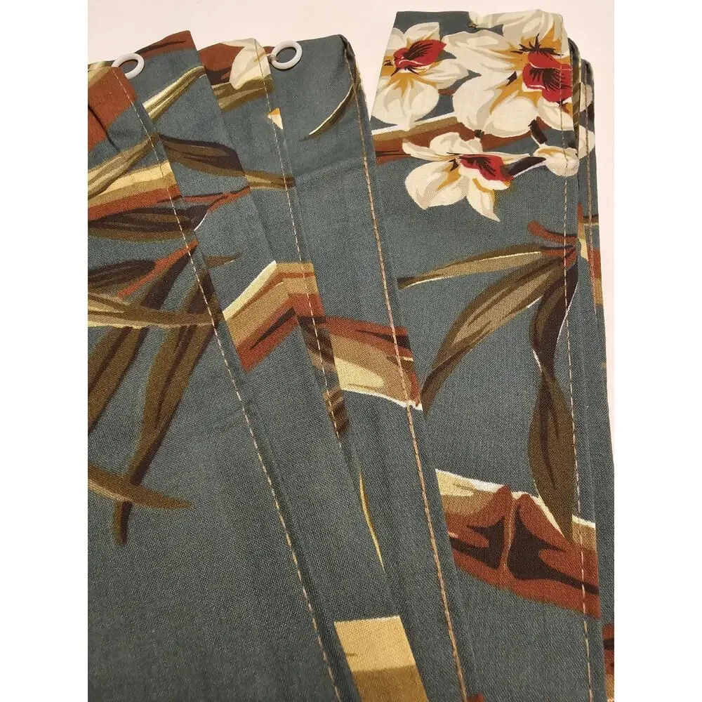 JC Penney Home Collection Tropic GreenCurtain Tiebacks 3x26 Set Of 4 Bamboo Tiki